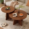 Bàn Trà Tròn Gỗ Cao Cấp - Thiết Kế Tối Giản, 3 Size Ø50/60/70cm, Nâu Cà Phê, Chịu Lực 250kg - Giá 704.000₫