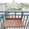 Bàn treo ban công gấp gọn gỗ tràm Eden - Điều chỉnh độ cao, tiện lợi cho không gian ngoài trời