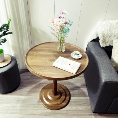 Bàn tròn chân cao Gỗ Xinh phong cách Nordic, chống thấm, decor hiện đại, chỉ 750k 6 Bàn tròn chân cao Gỗ Xinh phong cách Nordic, chống thấm, decor hiện đại, chỉ 750k 6