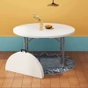 Bàn Tròn Gập Lại Nhựa 1.2m Gấp Gọn Xếp Gọn Lắp Ghép Đẹp Giá chỉ 1.15 triệu
