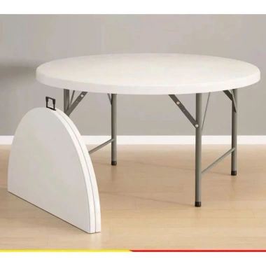Bàn Tròn Gập Lại Nhựa 1.2m Gấp Gọn Xếp Gọn Lắp Ghép Đẹp Giá chỉ 1.15 triệu