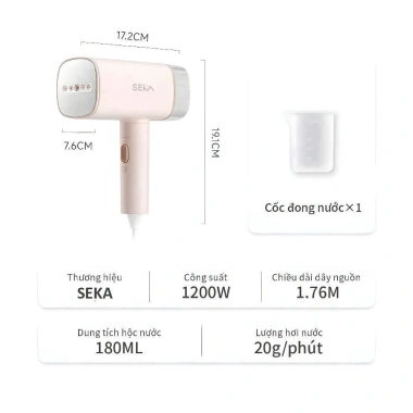 Bàn ủi hơi nước cầm tay gấp gọn Seka, cao cấp, bảo hành 12 tháng - 399.000₫ 6