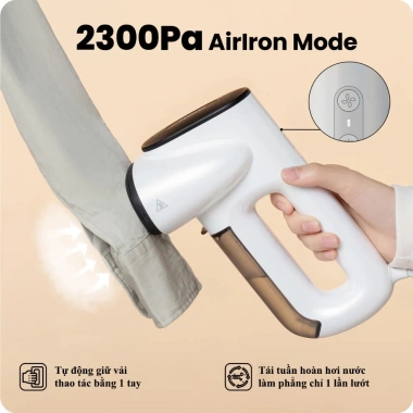 Bàn ủi hơi nước cầm tay hút áo tự động, mini gọn nhẹ, du lịch, chỉ 3.099.000₫ 2