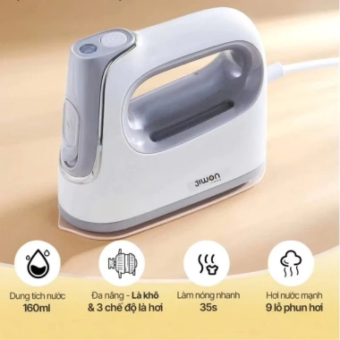 Bàn Ủi Hơi Nước Cầm Tay JIWON Korea JW-2.879 – Mini Nhỏ Gọn, Mạnh Mẽ, Giá Ưu Đãi 399.500₫ 8