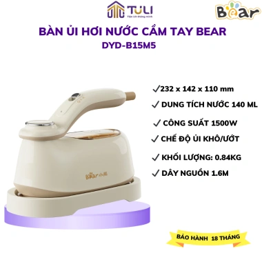Bàn ủi hơi nước cầm tay mini Bear DYD-J10Q1 1.050W – Hơi nước/ủi khô du lịch, giảm giá 22% chỉ 515.000₫ 10