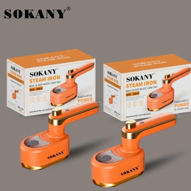 Bàn ủi hơi nước cầm tay mini Sokany 14.011 - Xịt nước xoay 360 độ, 2 mức nhiệt, ủi phẳng nhanh, bảo hành 12 tháng 2