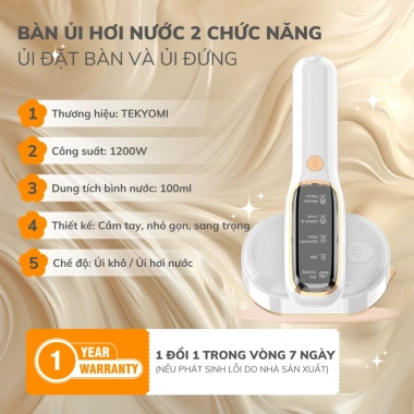 Bàn ủi hơi nước cầm tay TEKYOMI ST-01M 1.200W – 5 chế độ, ủi nhanh khô, diệt khuẩn, khử mùi, du lịch – Giá 545.000₫ 3