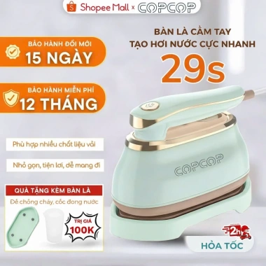Bàn ủi hơi nước COPCOP 2in1 1.300W - Hơi và khô cầm tay, bảo hành 12 tháng, 470k 10 Bàn ủi hơi nước COPCOP 2in1 1.300W - Hơi và khô cầm tay, bảo hành 12 tháng, 470k 10