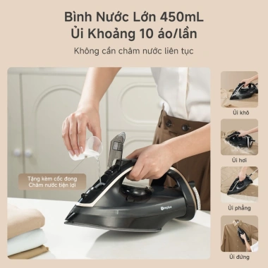 Bàn ủi hơi nước Simplus 450ml - Bình nước, diệt khuẩn 99,99%, phù hợp mọi loại vải 5 Bàn ủi hơi nước Simplus 450ml - Bình nước, diệt khuẩn 99,99%, phù hợp mọi loại vải 5