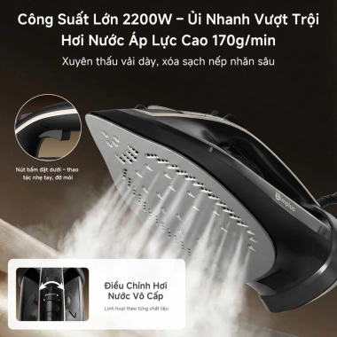 Bàn ủi hơi nước Simplus 450ml - Bình nước, diệt khuẩn 99,99%, phù hợp mọi loại vải
