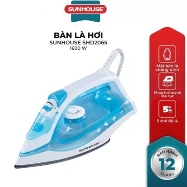 Bàn ủi hơi nước Sunhouse SHD2.065 1.600W, tự ngắt sau 30s - Giá chỉ 299.000₫