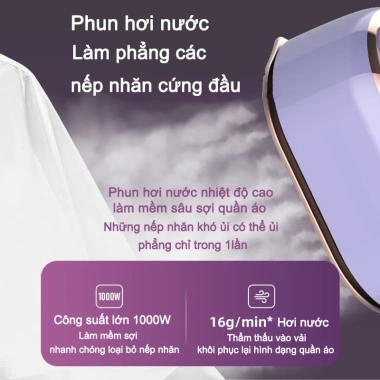 Bàn ủi mini du lịch Chigo xoay 180 độ, công suất mạnh, hơi liên tục, chỉ 329.000đ