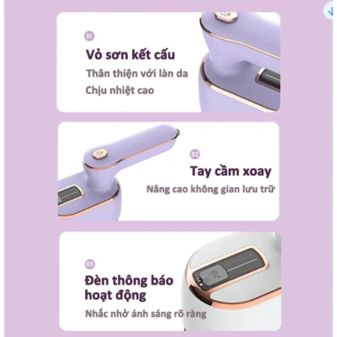 Bàn ủi mini du lịch Chigo xoay 180 độ, công suất mạnh, hơi liên tục, chỉ 329.000đ