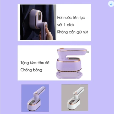 Bàn ủi mini du lịch Chigo xoay 180 độ, công suất mạnh, hơi liên tục, chỉ 329.000đ