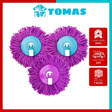 Bàn Xoay 360 Tomas kèm Bông Lau - Mâm Xoay Cây Lau Nhà, Giá chỉ 55.000