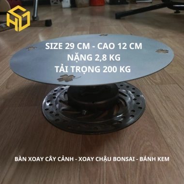 Bàn Xoay Bonsai 29cm chịu lực 200kg - Xoay 360 độ hỗ trợ cắt tỉa, tạo dáng cây cảnh