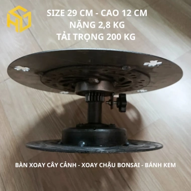 Bàn Xoay Bonsai 29cm chịu lực 200kg - Xoay 360 độ hỗ trợ cắt tỉa, tạo dáng cây cảnh