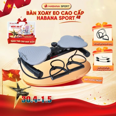 Bàn Xoay Eo Đốt Mỡ HABANA SPORT - Giảm Cân Tại Nhà, Massage Chân, Giá chỉ 550k (Giảm từ 715k)