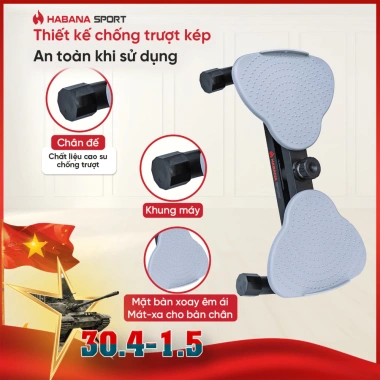 Bàn Xoay Eo Đốt Mỡ HABANA SPORT - Giảm Cân Tại Nhà, Massage Chân, Giá chỉ 550k (Giảm từ 715k)
