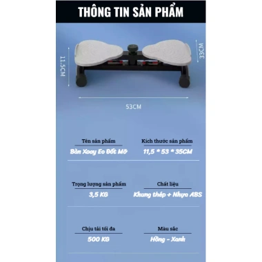 Bàn xoay eo HABANA SPORT 360 Massage - Giảm cân, giảm mỡ bụng hiệu quả tại nhà
