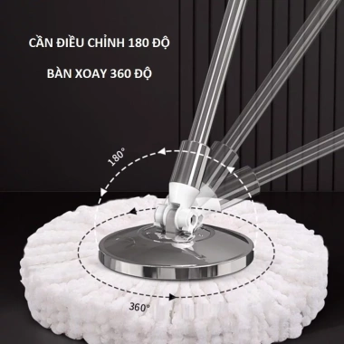 Bàn Xoay Inox Cây Lau Nhà 360 Độ Mâm Xoay Thay Thế Chổi Areti Giá 34.000 VND 3