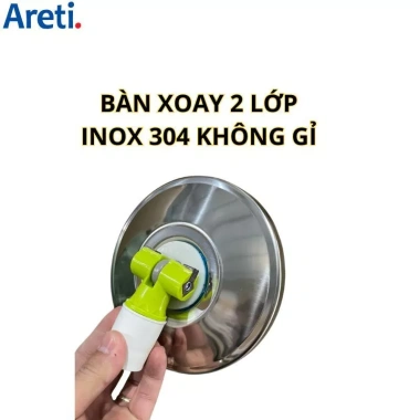 Bàn Xoay Inox Cây Lau Nhà 360 Độ Mâm Xoay Thay Thế Chổi Areti Giá 34.000 VND 5