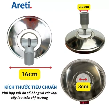 Bàn Xoay Inox Cây Lau Nhà 360 Độ Mâm Xoay Thay Thế Chổi Areti Giá 34.000 VND 6