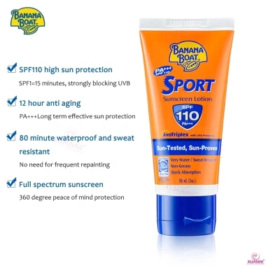 Bananana Boat Cream SPF110 Kem Chống Nắng Toàn Thân 90ml Chống Thấm Nước, Mồ Hôi, Cực Tím, Unisex Đa Năng Giá 78.408đ