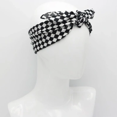 Bandana Cotton Unisex Đen Trắng Cờ Rô Mũ Đầu, Khăn Quấn Cổ, Wristband Hip Hop 50.218 VND 8