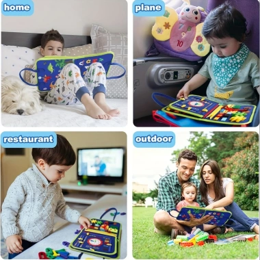 Bảng bận rộn Montessori trẻ mới biết đi – Hoạt động giác quan, vali du lịch Giáng sinh, giá ưu đãi 203.500₫