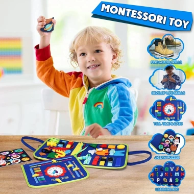 Bảng bận rộn Montessori trẻ mới biết đi – Hoạt động giác quan, vali du lịch Giáng sinh, giá ưu đãi 203.500₫