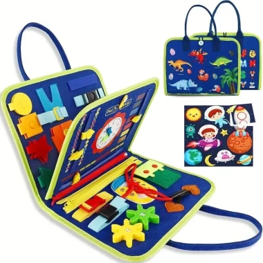 Bảng bận rộn Montessori trẻ mới biết đi – Hoạt động giác quan, vali du lịch Giáng sinh, giá ưu đãi 203.500₫