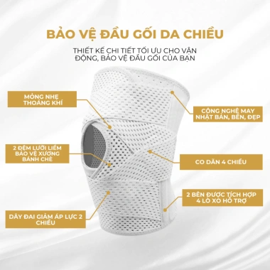 Băng Bảo Vệ Đầu Gối ECOFIT 7.612 – Vải Mềm Thoáng Khí, Ôm Khớp, Hỗ Trợ Thể Thao, Giảm Đau Chỉ 100k