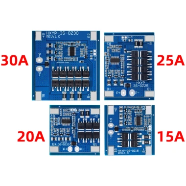 Bảng BMS Pin Lithium 3S 12V 15A/20A 18.650 Chống Quá Tải, Cân Bằng và Kiểm Soát Nhiệt Độ, Giá Ưu Đãi 59.733 VND