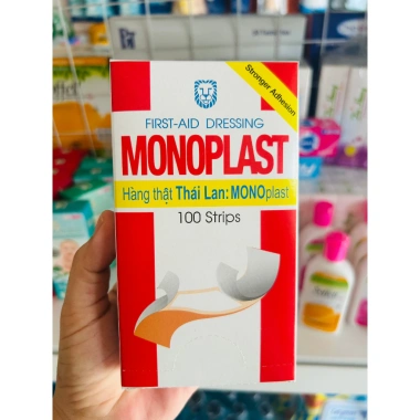 Băng cá nhân MONOPLAST chính hãng hộp 100 miếng - Chỉ 63.000đ, giảm 14.000đ