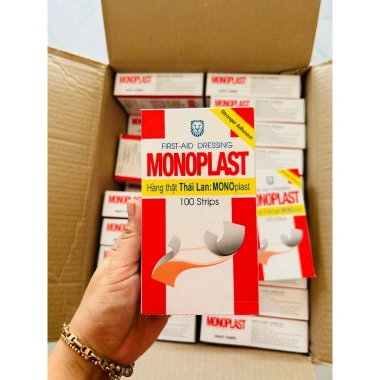 Băng cá nhân MONOPLAST chính hãng hộp 100 miếng - Chỉ 63.000đ, giảm 14.000đ