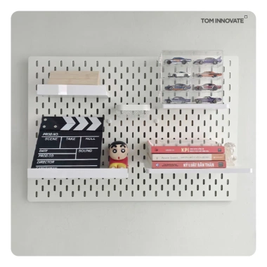 Bảng Cài Treo Tường Trắng Đen Pegboard Chuẩn Size IKEA - Tặng Móc & Kệ Treo, Giá 63.900₫ 5