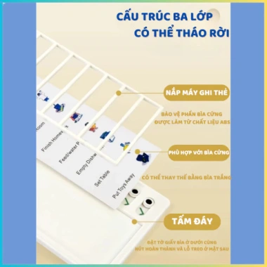Bảng Checklist Trẻ Bee Edu - Todolist Theo Dõi Công Việc Hàng Ngày, Giá 15.900đ
