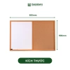 Bảng combo ghim Lie ghim Bần Melamin trắng khung gỗ nâu 60x90cm giá ưu đãi 355.000 VND 2