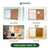 Bảng combo ghim Lie ghim Bần Melamin trắng khung gỗ nâu 60x90cm giá ưu đãi 355.000 VND 6