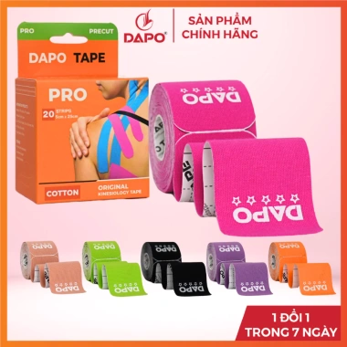 Băng Dán Cơ Thể Thao Dapo Tape Pro – Bản Cắt Sẵn, Quấn Cổ Chân, Băng Gối, Kinesiology Tape Giá Ưu Đãi 129k