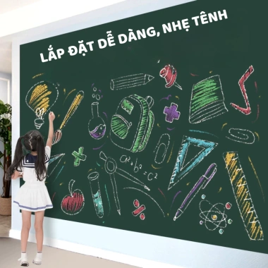 Bảng Dán Tường Viết Phấn - Bảng Trắng Viết Bút Lông, Dạy Học Bé Thông Minh 44.000đ