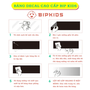Bảng Decal Cao Cấp BIP KIDS Không Hút Nam Châm - Dán tường, Giá ưu đãi 203.000 VND 9 Bảng Decal Cao Cấp BIP KIDS Không Hút Nam Châm - Dán tường, Giá ưu đãi 203.000 VND 9