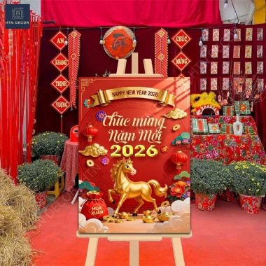 Bảng Decor Tết 2.026 HỎA TỐC Fomex Dựng & Treo Tường - Trang Trí Quán Cafe, Giảm Giá 260k 4