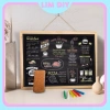 Bảng đen gỗ treo tường kèm dây móc - Trang trí, menu, viết phấn LIM DIY 47.900₫