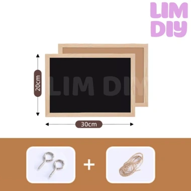 Bảng đen gỗ treo tường kèm dây móc - Trang trí, menu, viết phấn LIM DIY 47.900₫ 10