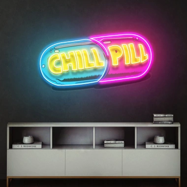 Bảng Đèn Led Neon CHILL PILL 50cm - Trang Trí Nội Thất, Giá Ưu Đãi 120k 3
