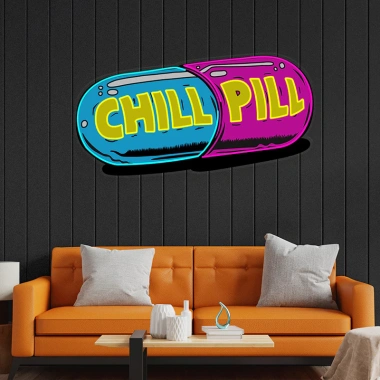 Bảng Đèn Led Neon CHILL PILL 50cm - Trang Trí Nội Thất, Giá Ưu Đãi 120k 5