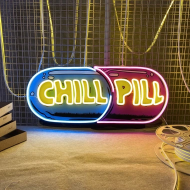 Bảng Đèn Led Neon CHILL PILL 50cm - Trang Trí Nội Thất, Giá Ưu Đãi 120k 6