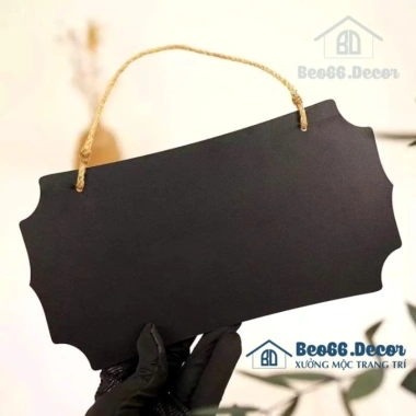 Bảng đen viết phấn gỗ 2 mặt có dây treo – Decor shop, trang trí cửa hàng, chỉ 18.620₫